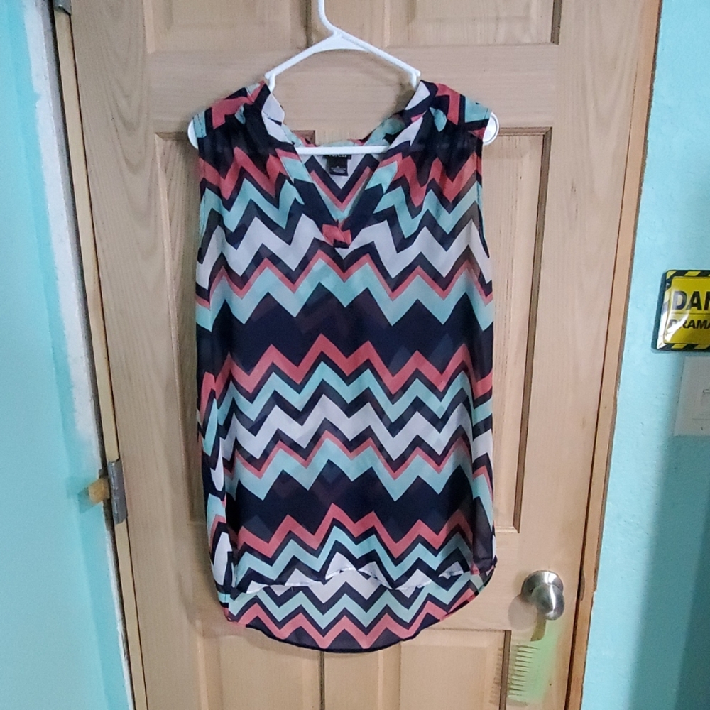 Sheer striped tanktop